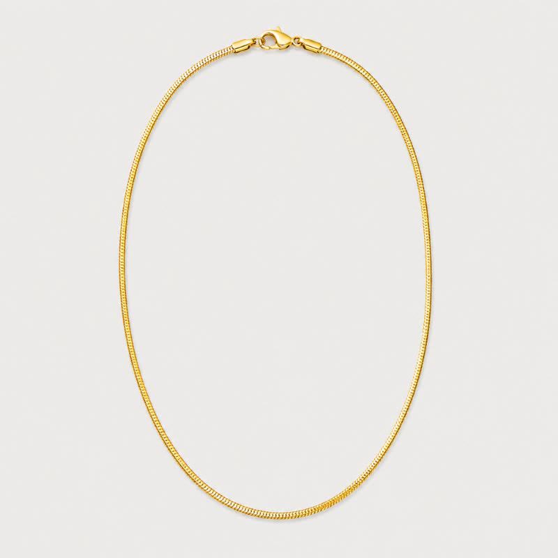 TaleClasp Steel Flexible Snake Chain Necklace - Golden - image 3