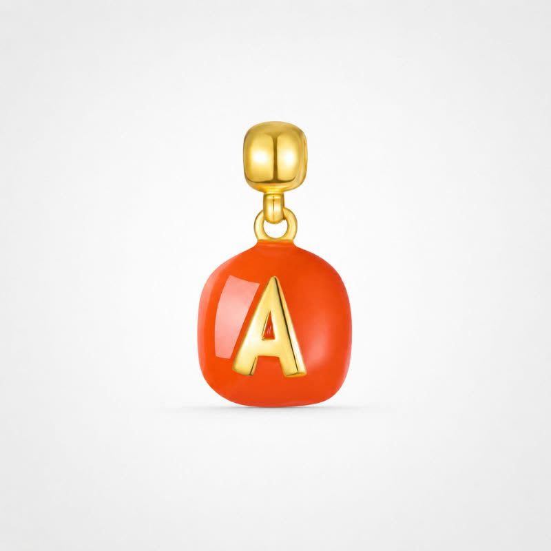 TaleClasp Steel Letter A Stackable Charm - Golden - image 0