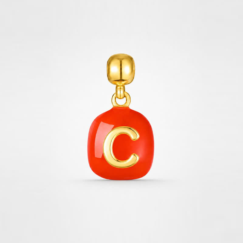 TaleClasp Steel Letter C Stackable Charm - Golden - image 0