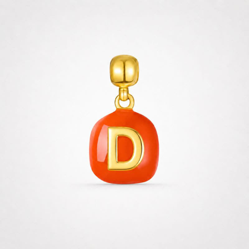 TaleClasp Steel Letter D Stackable Charm - Golden - image 0