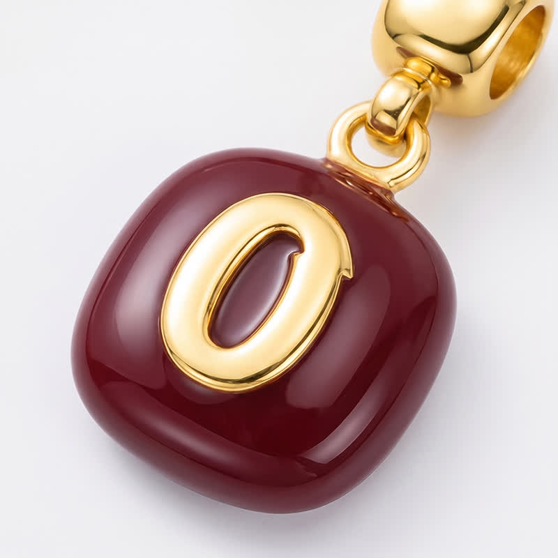 TaleClasp Crimson Disc Pendant Gold Tone Charm - image 3