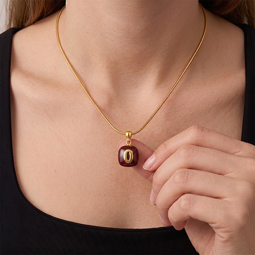 TaleClasp Crimson Disc Pendant Gold Tone Charm - image 1