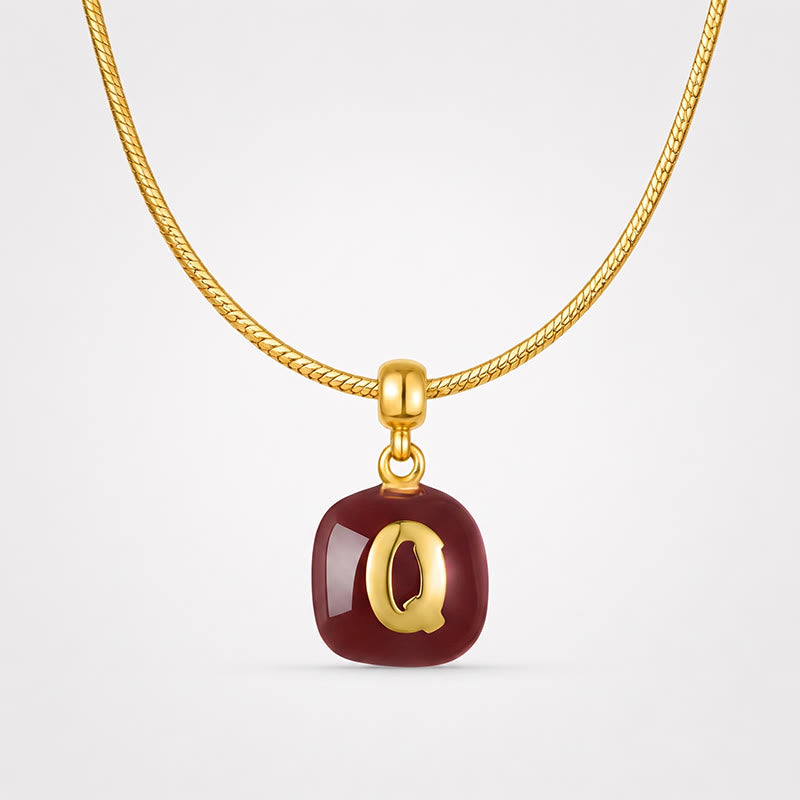TaleClasp Crimson Gloss Square Drop Gold Tone Charm - image 4