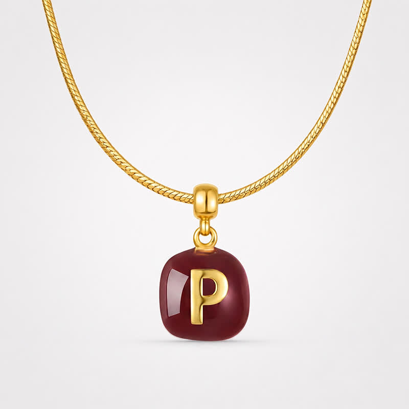TaleClasp Glossy Letter P Rounded Square Charm - image 4