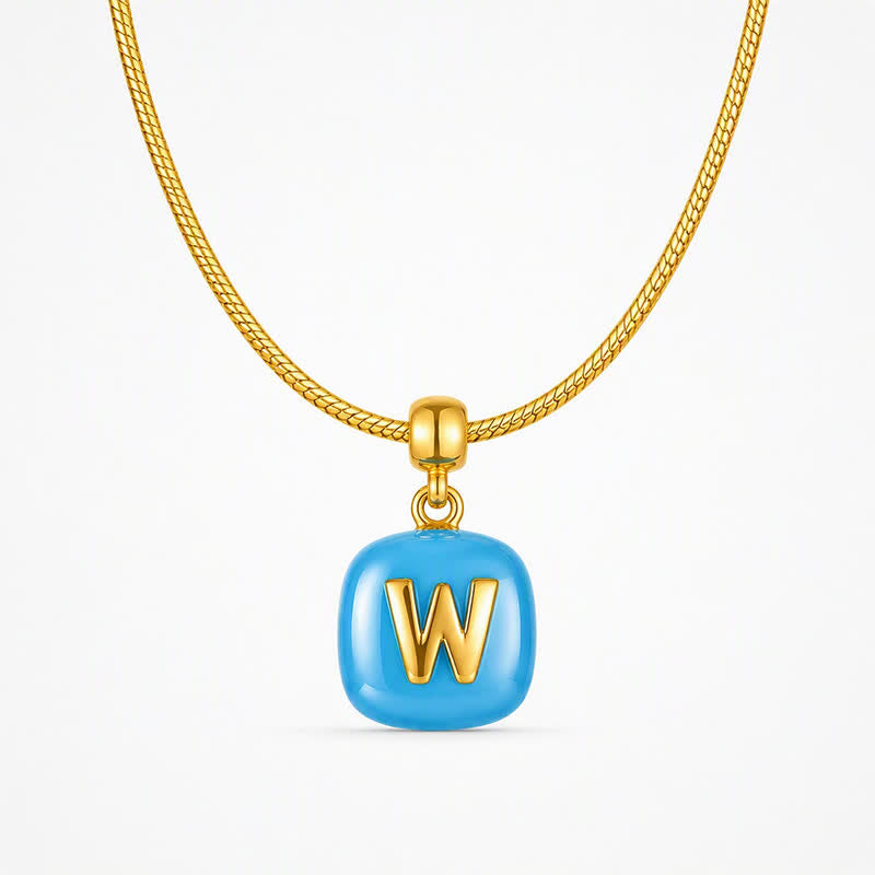 TaleClasp Blue Initial Medallion Gold Tone Charm - image 4
