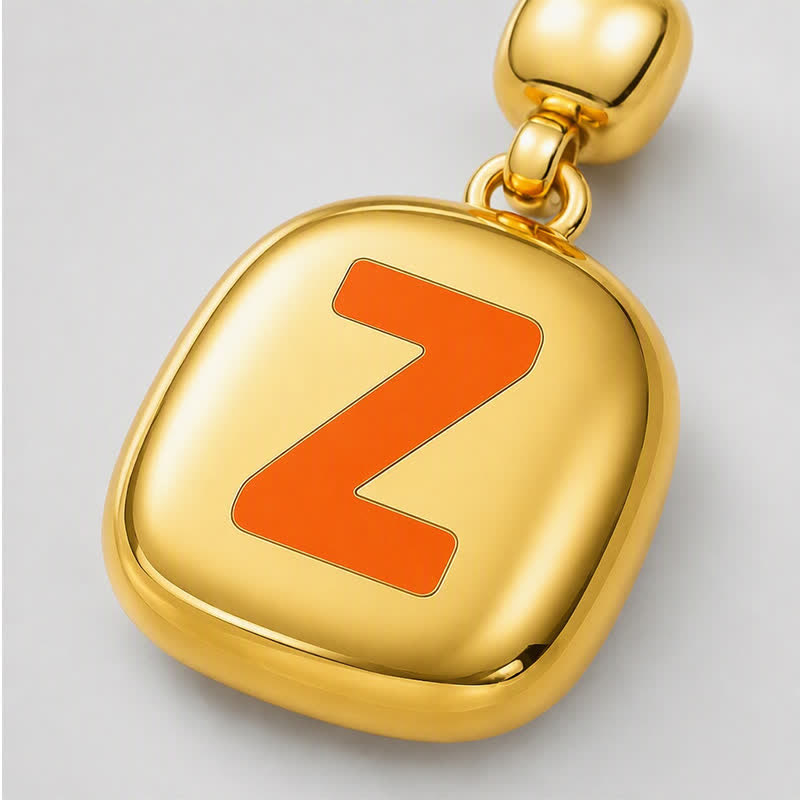 TaleClasp Minimalist Letter Z Gold Tone Disc Charm - image 3