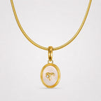 TaleClasp Aries White Shell Gold Pendant Charm - image 4
