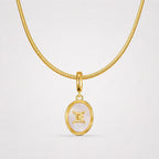 TaleClasp Gemini White Shell Gold Pendant Charm - image 4