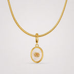 TaleClasp Cancer White Shell Gold Pendant Charm - image 4