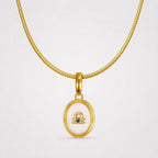 TaleClasp Libra White Shell Gold Pendant Charm - image 4
