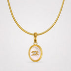 TaleClasp Aquarius White Shell Gold Pendant Charm - image 4