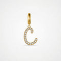 TaleClasp Letter C Gold Tone Arc Charm - Golden - image 0
