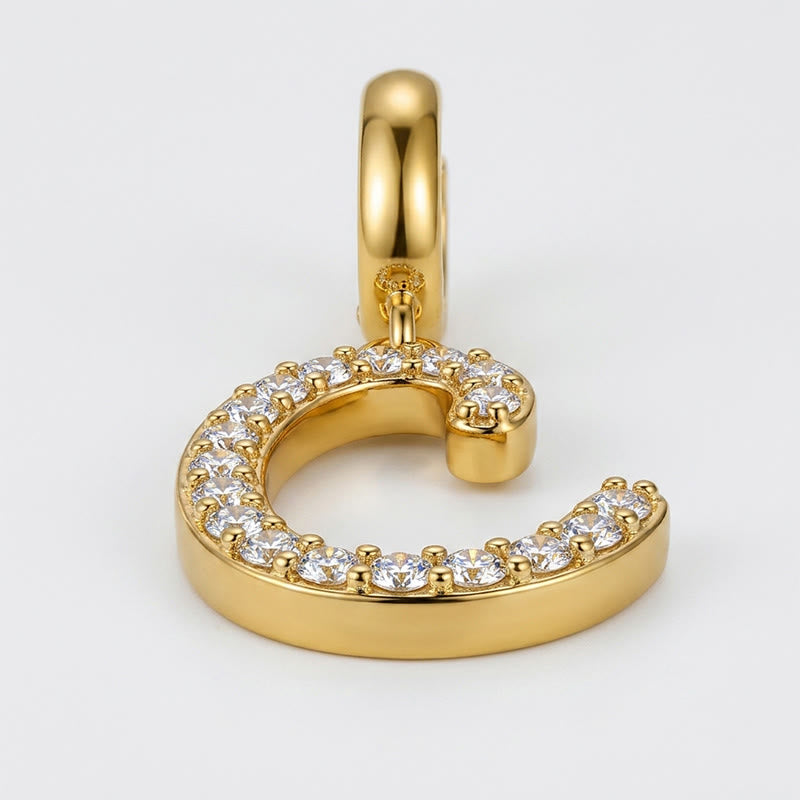 TaleClasp Letter C Gold Tone Arc Charm - image 3
