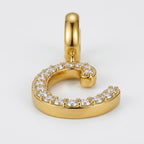 TaleClasp Letter C Gold Tone Arc Charm - image 3