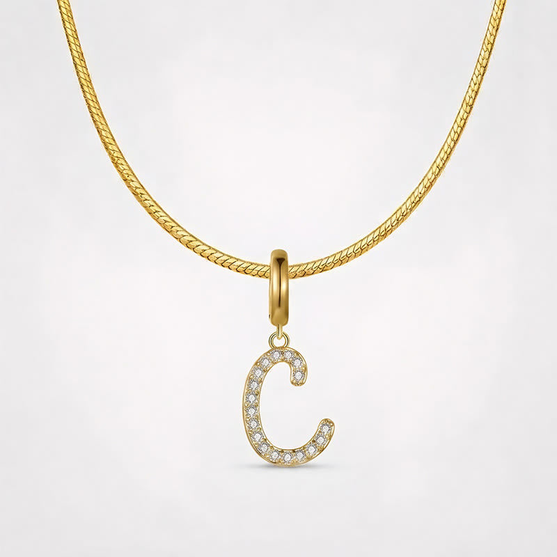TaleClasp Letter C Gold Tone Arc Charm - image 4