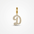 TaleClasp Letter D Gold Tone Arc Charm - Golden - image 0