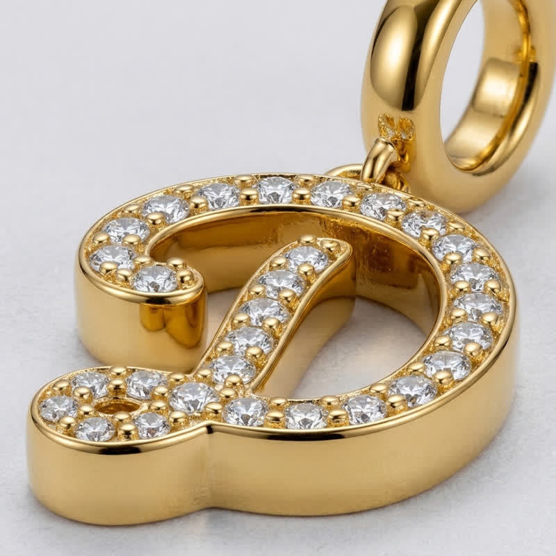 TaleClasp Letter D Gold Tone Arc Charm - image 3