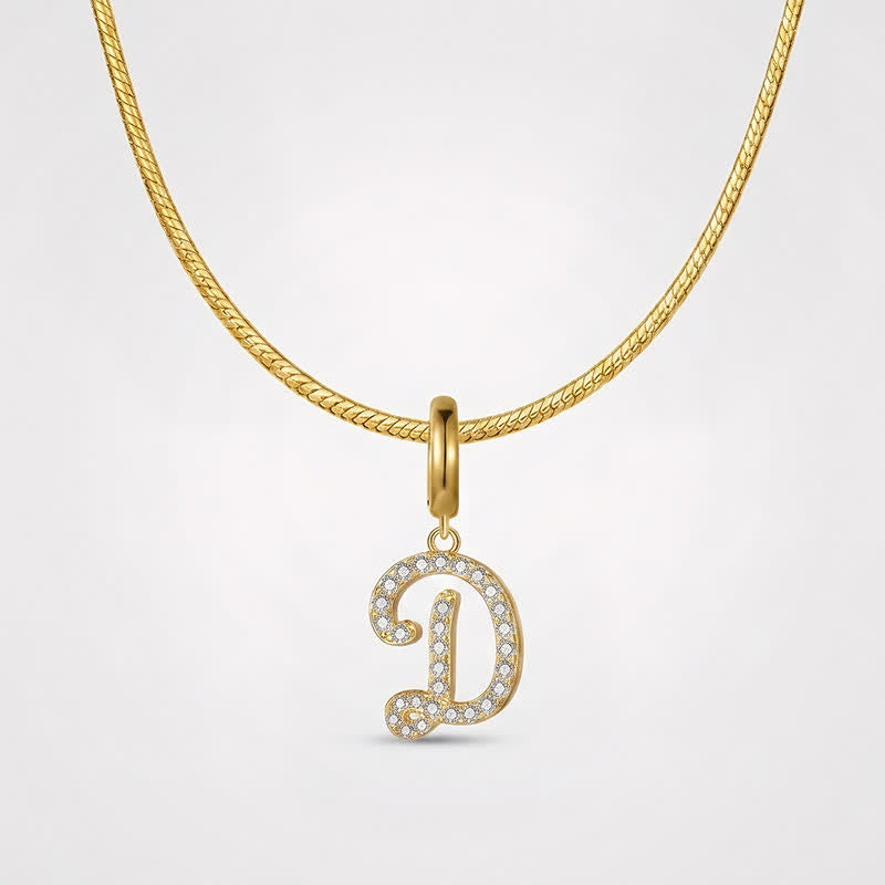 TaleClasp Letter D Gold Tone Arc Charm - image 4