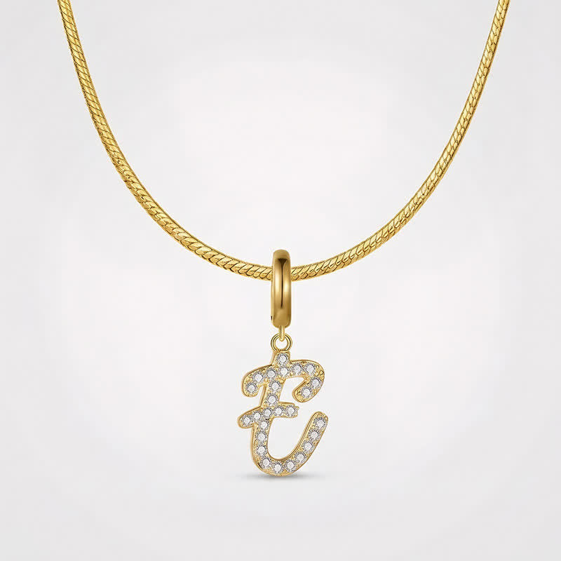 TaleClasp Letter E Gold Tone Arc Charm - image 4