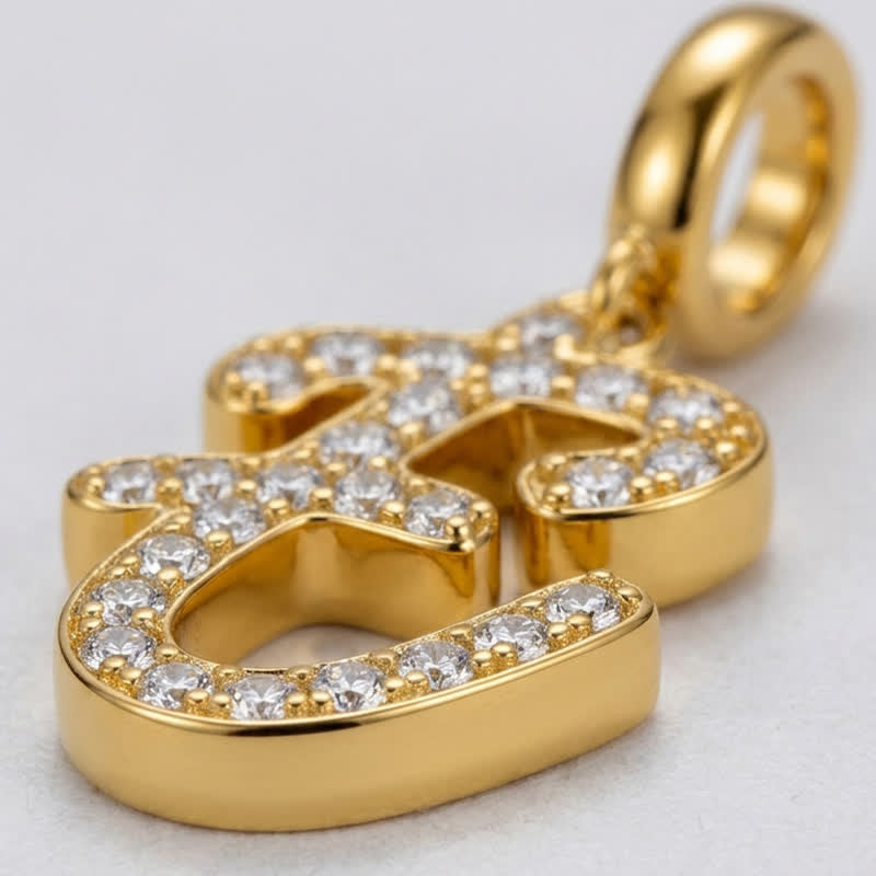 TaleClasp Letter E Gold Tone Arc Charm - image 3