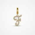 TaleClasp Letter F Gold Tone Arc Charm - Golden - image 0