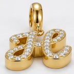 TaleClasp Letter H Gold Tone Arc Charm - image 3