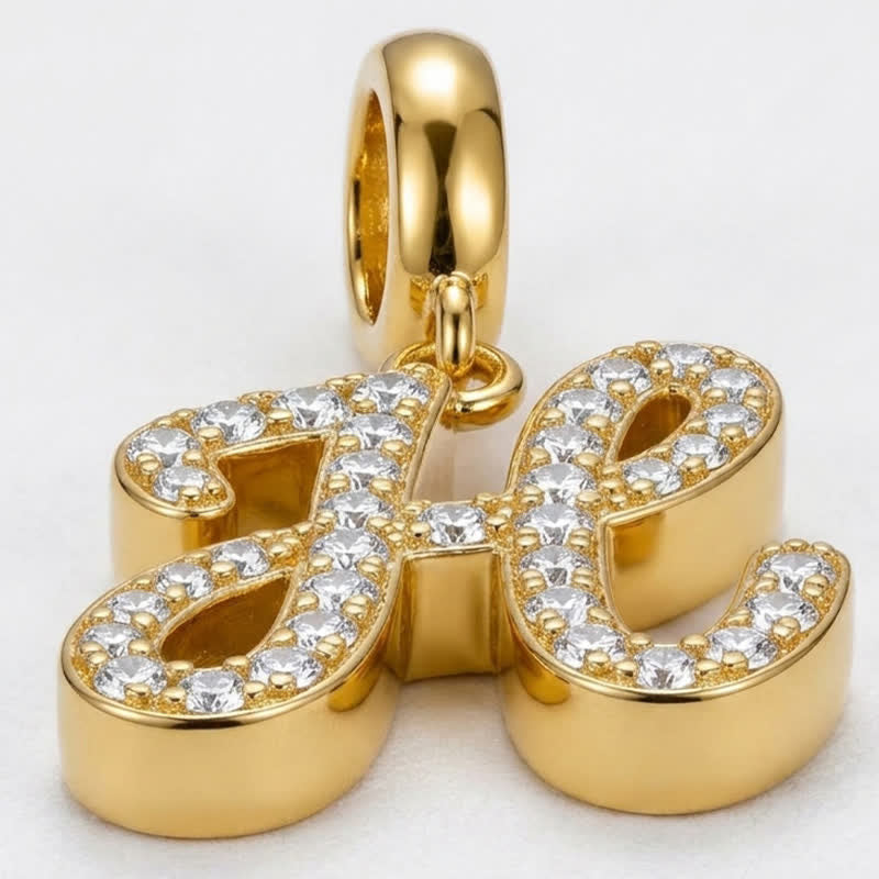 TaleClasp Letter H Gold Tone Arc Charm - image 3
