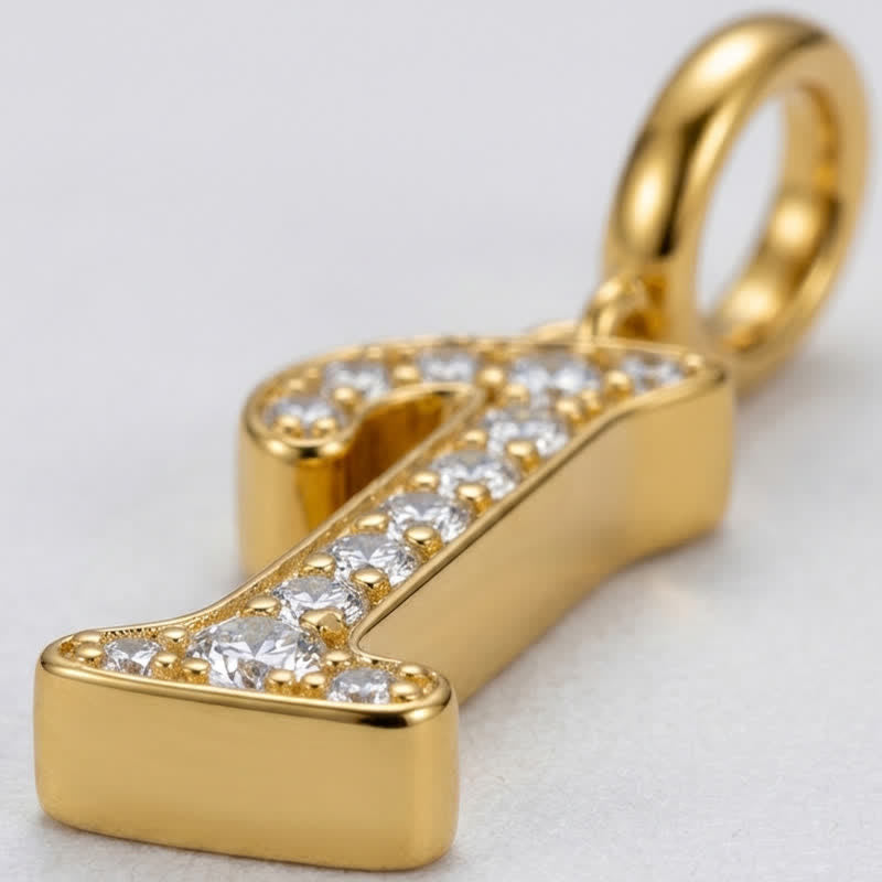 TaleClasp Letter I Gold Tone Arc Charm - image 3