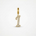 TaleClasp Letter I Gold Tone Arc Charm - Golden - image 0