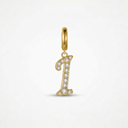 TaleClasp Letter I Gold Tone Arc Charm - Golden - image 0