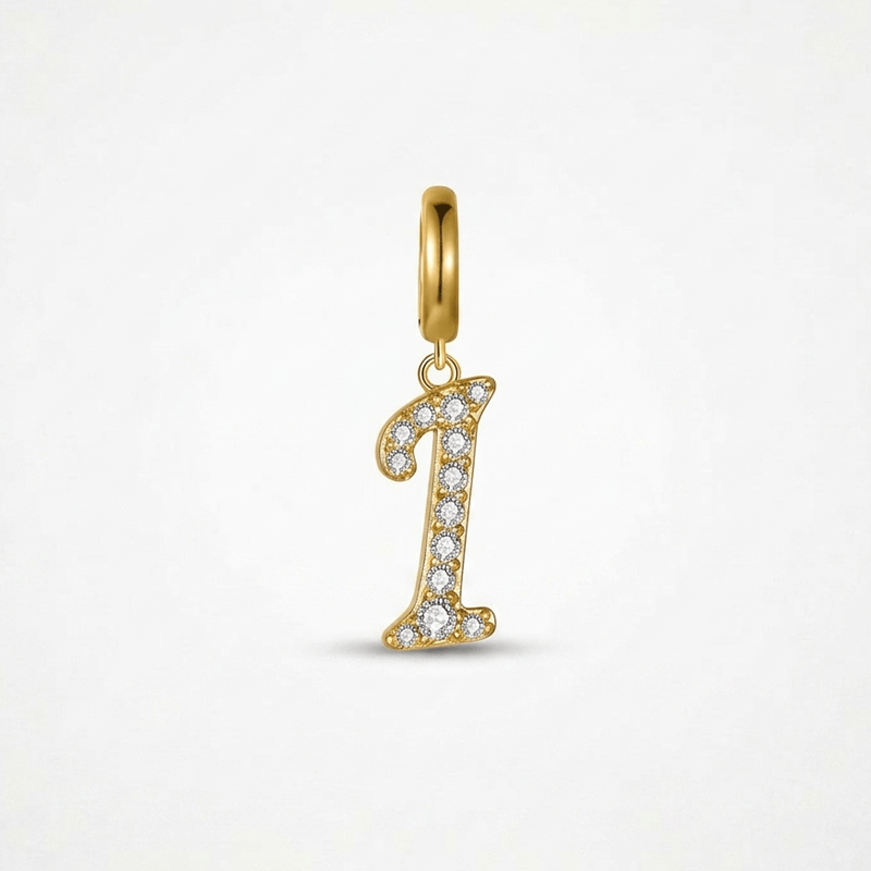 TaleClasp Letter I Gold Tone Arc Charm - Golden - image 0