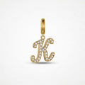 TaleClasp Letter F Gold Tone Arc Charm - Golden - image 0