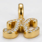 TaleClasp Letter F Gold Tone Arc Charm - image 3
