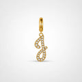 TaleClasp Letter J Gold Tone Arc Charm - Golden - image 0