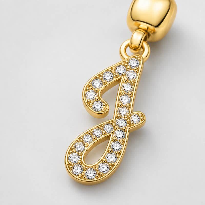 TaleClasp Letter J Gold Tone Arc Charm - image 3
