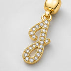 TaleClasp Letter J Gold Tone Arc Charm - image 3