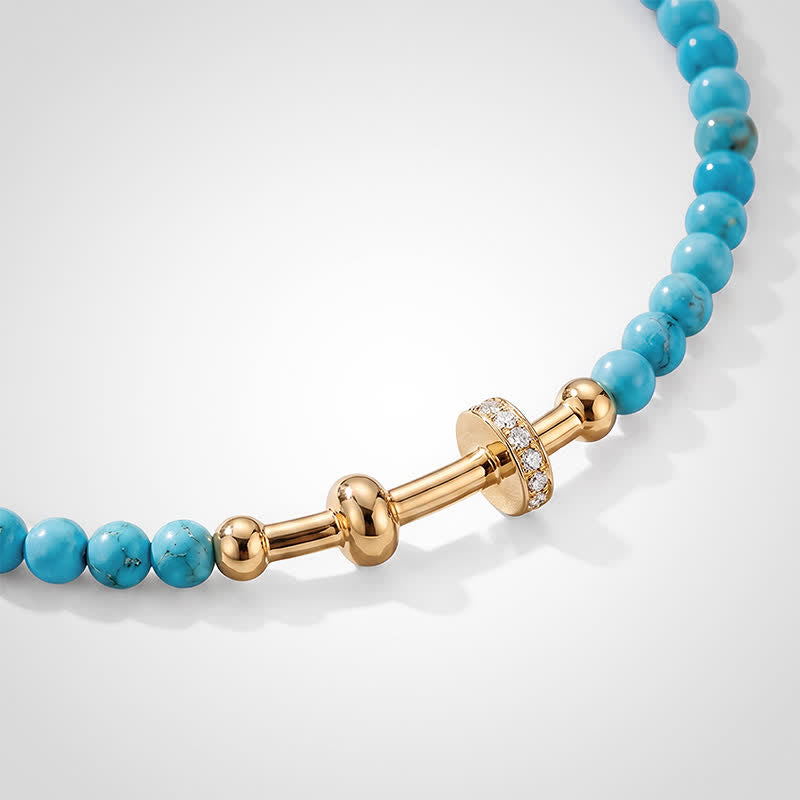 TaleClasp Turquoise-Colored Bead and Crystal Embellished Necklace - image 3