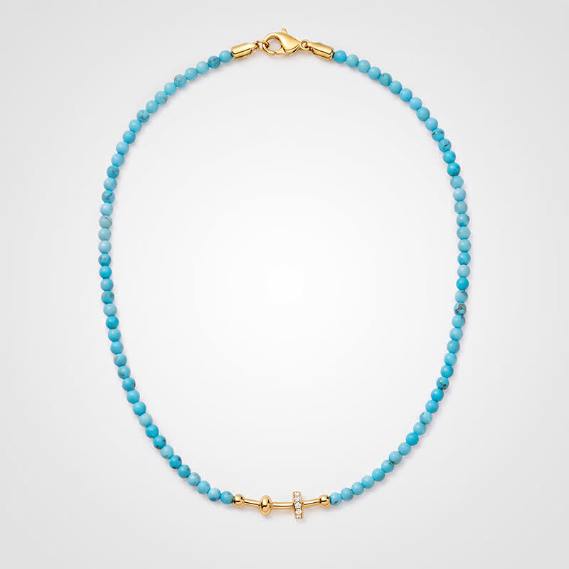 TaleClasp Turquoise-Colored Bead and Crystal Embellished Necklace - image 4