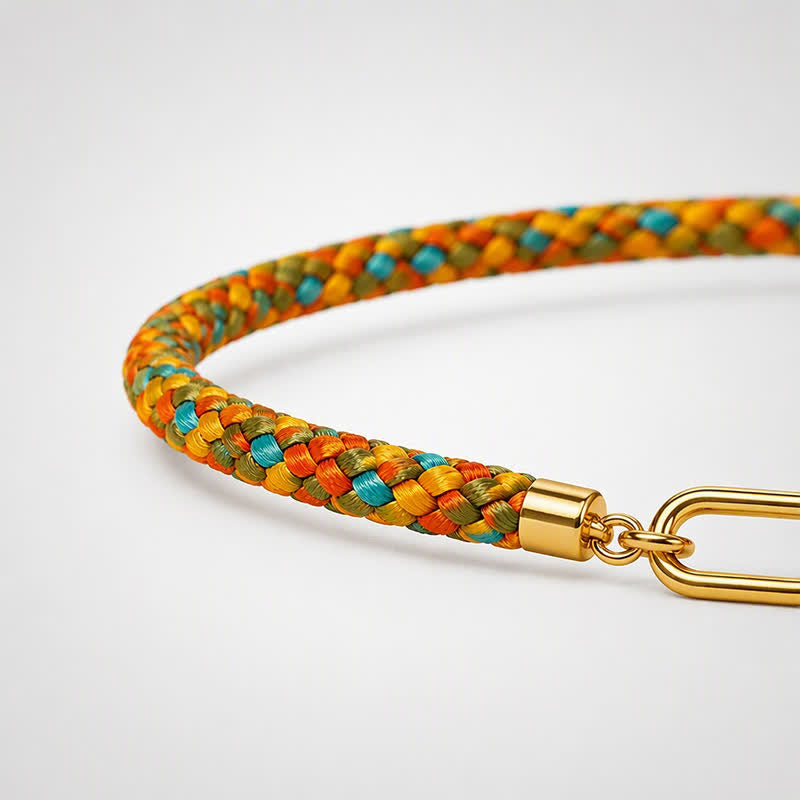 TaleClasp Sunset Braid Gold Oval Clasp Bracelet - image 4