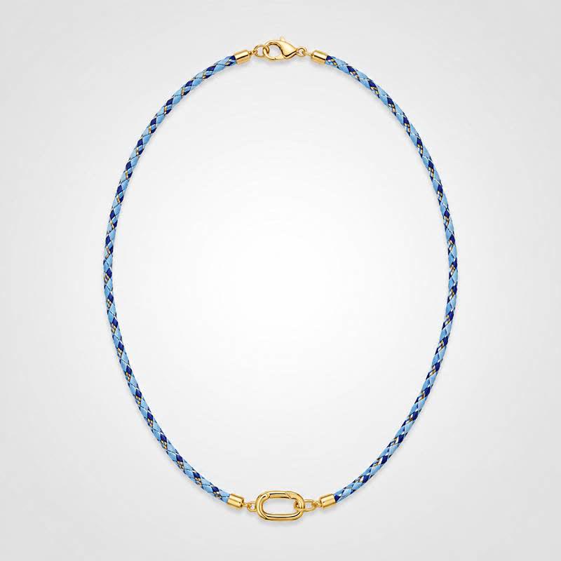 TaleClasp Coastal Blue Braided Front Clasp Choker Necklace - image 4