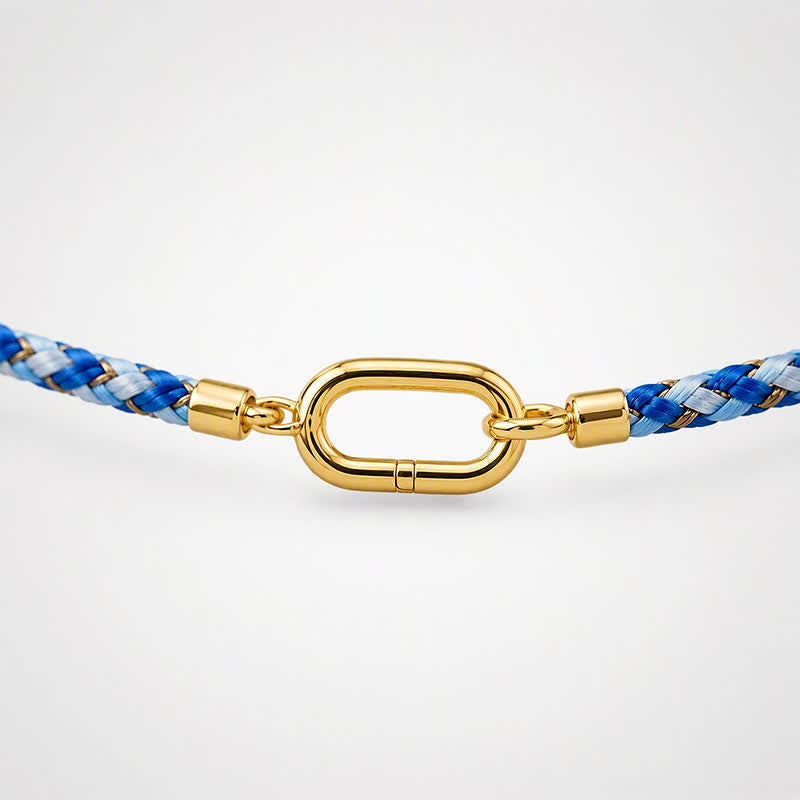 TaleClasp Coastal Blue Braided Front Clasp Choker Necklace - image 3