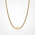 TaleClasp Sunset Gold-Tone Oval Clasp Braided Rope Necklace - Orange - image 0