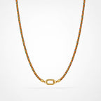 TaleClasp Sunset Gold-Tone Oval Clasp Braided Rope Necklace - Orange - image 0
