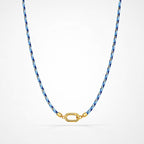 TaleClasp Coastal Blue Braided Front Clasp Choker Necklace - Blue - image 0
