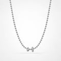 TaleClasp Silver Beaded Double Ring Charm Necklace - Silver - image 0