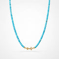 TaleClasp Turquoise-Colored Bead and Crystal Embellished Necklace - Bright Blue - image 0
