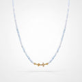 TaleClasp Pale Blue Faceted Bead Gold Accent Necklace - Light Blue - image 0