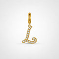 TaleClasp Letter L Gold Tone Arc Charm - Golden - image 0