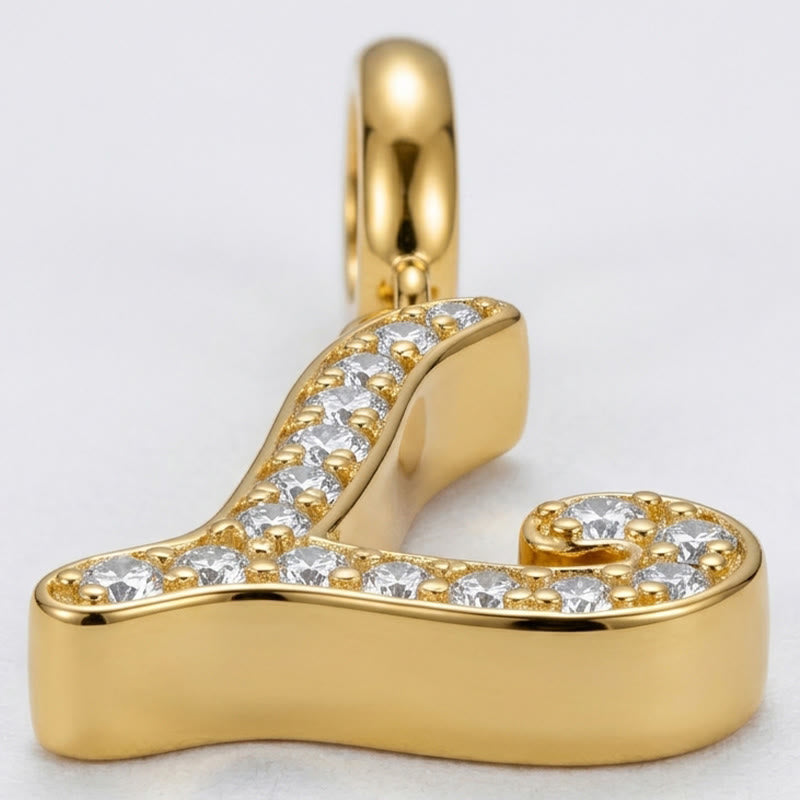 TaleClasp Letter L Gold Tone Arc Charm - image 3
