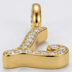 TaleClasp Letter L Gold Tone Arc Charm - image 3